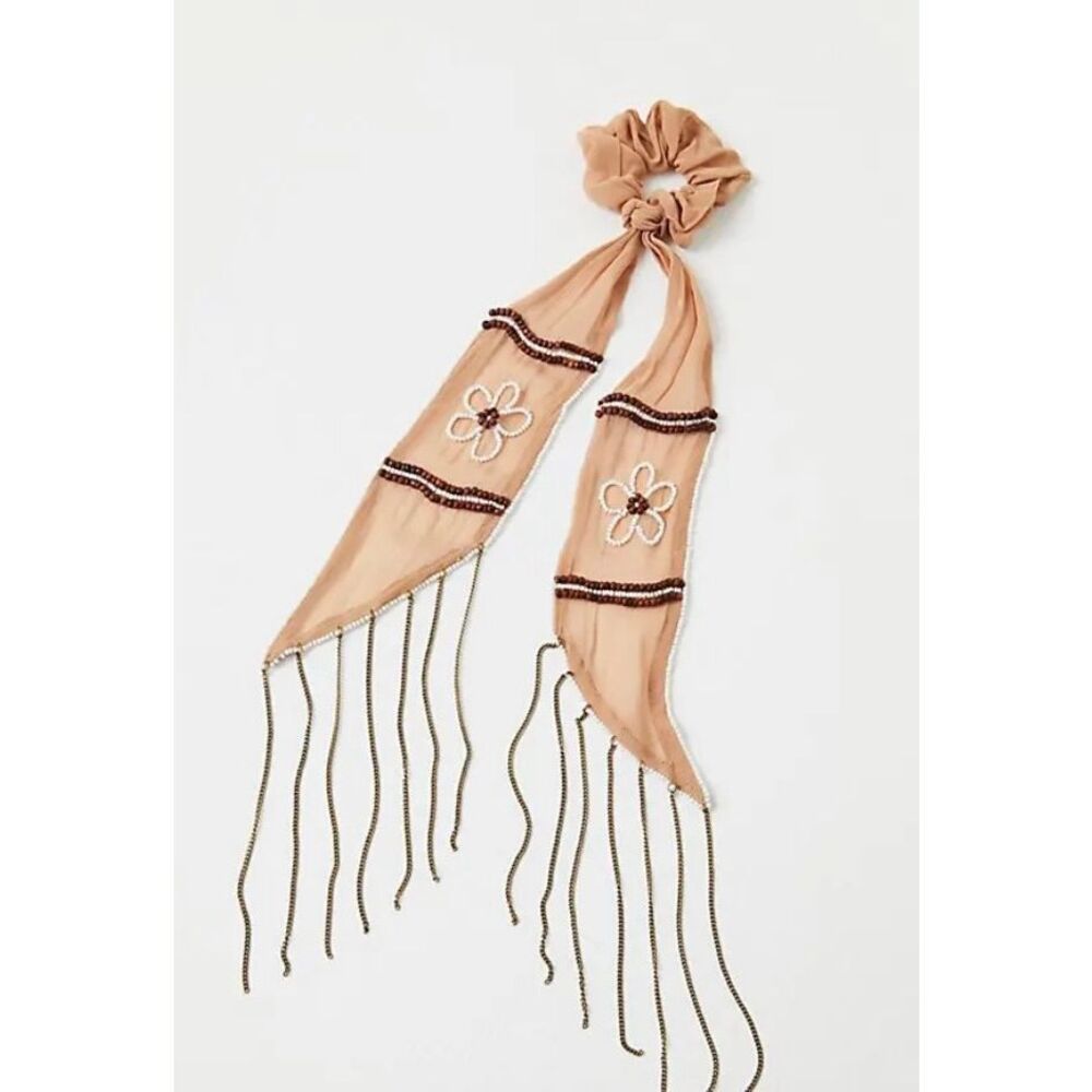 Free People Riley Pony Scarf Brown NWT Scrunchie